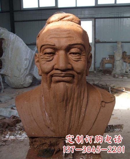 河南孔子铜雕像泥塑