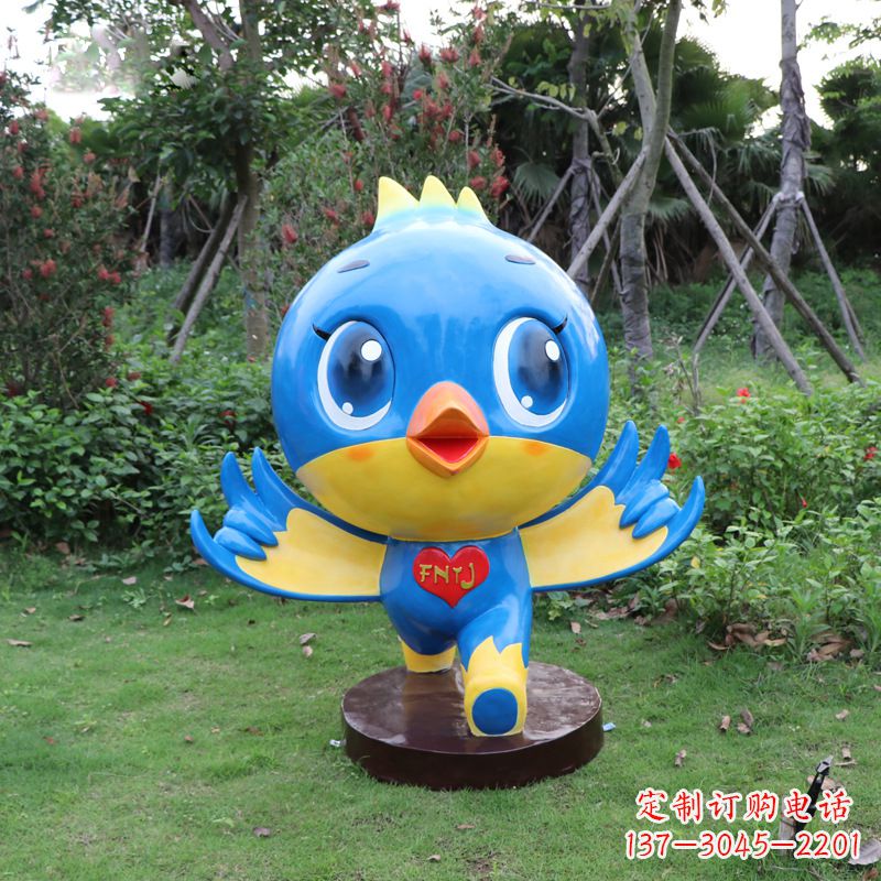 河南蓝色梦幻,玻璃钢鸽子雕塑