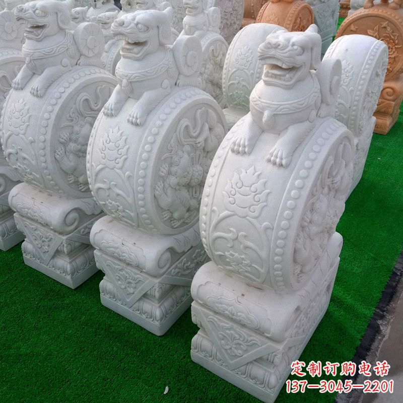 河南老石雕门墩虎