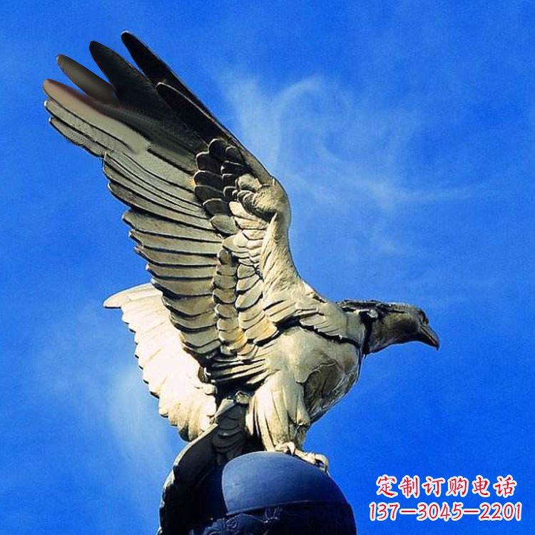 河南唯美老鹰玻璃钢仿铜雕塑玻璃钢雕塑以其简约…