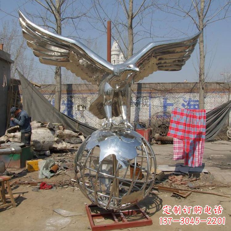 河南复古经典不锈钢地球雕塑