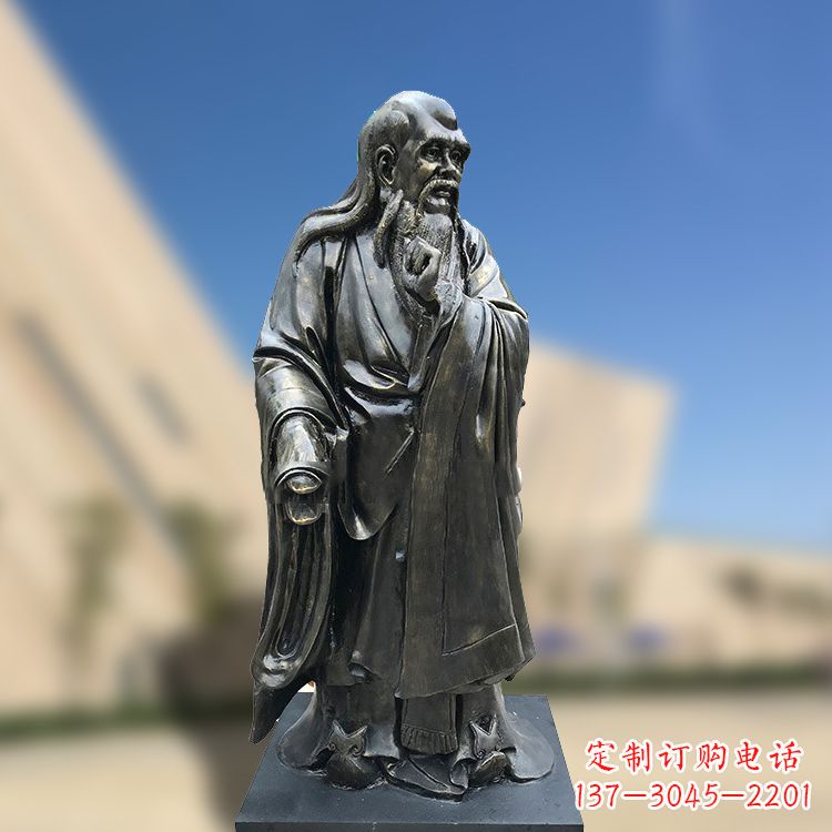 河南精美老子雕像,体现哲学思考之美