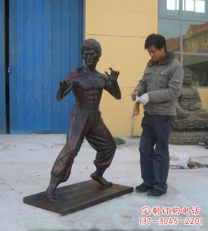 河南李小龙铜雕222