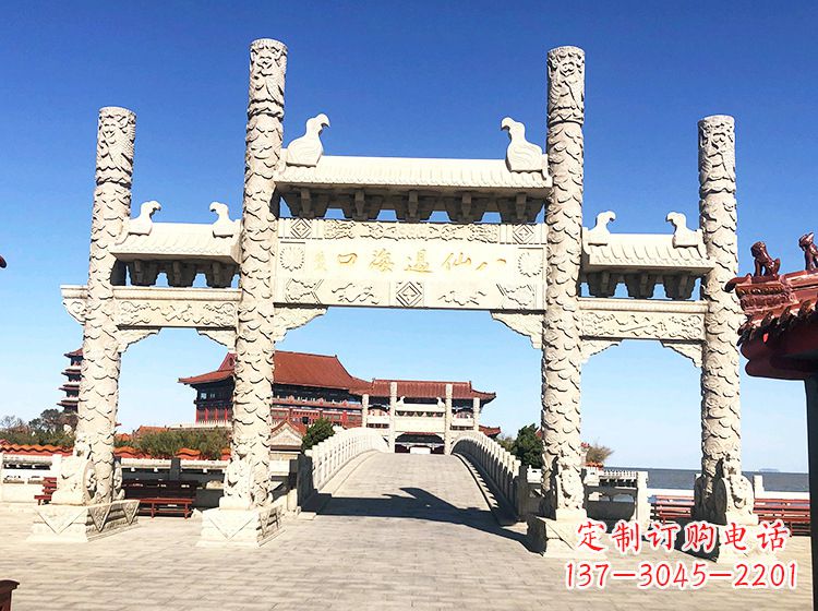 河南临夏石雕牌坊—打造国风精美雕塑