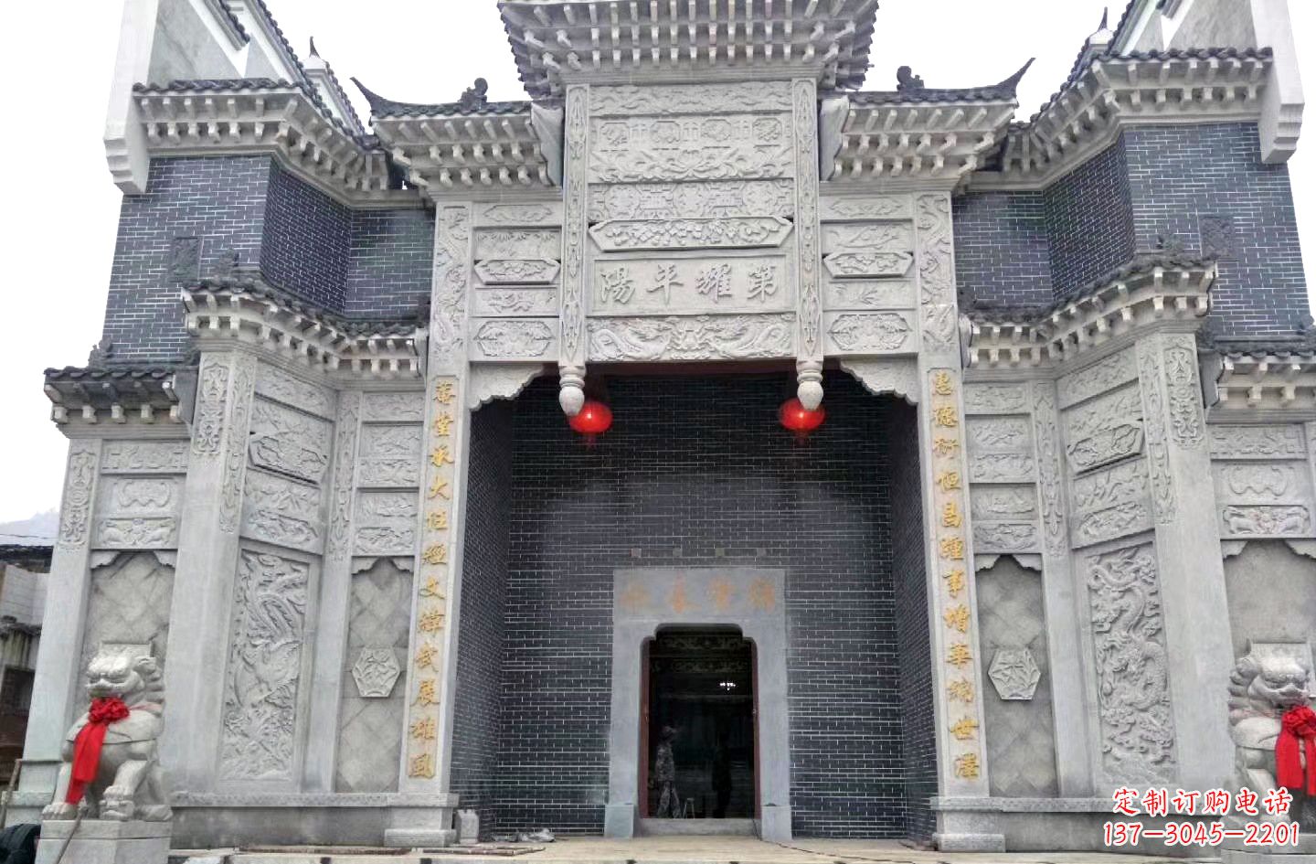 河南陵园石雕牌坊|精湛的雕塑工艺
