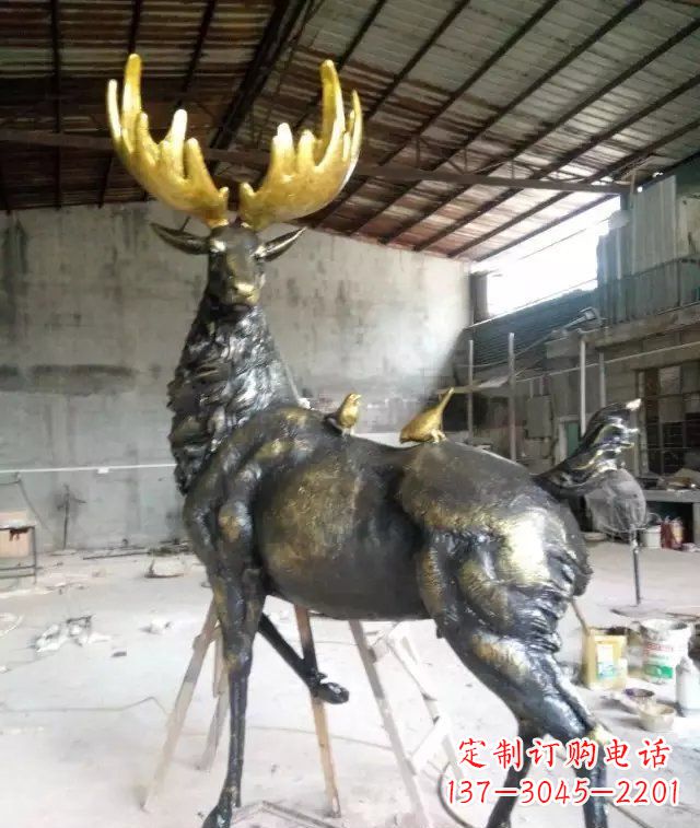 河南精美羚羊铜雕,打造您独一无二的家居装饰