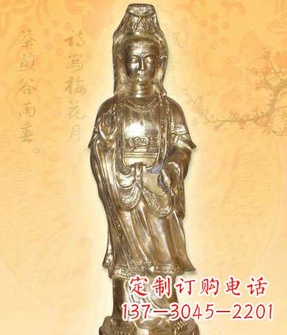 河南鎏金观世音菩萨雕塑,让你神马都不愁