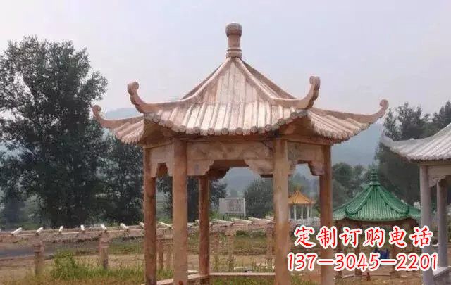河南六角凉亭石雕