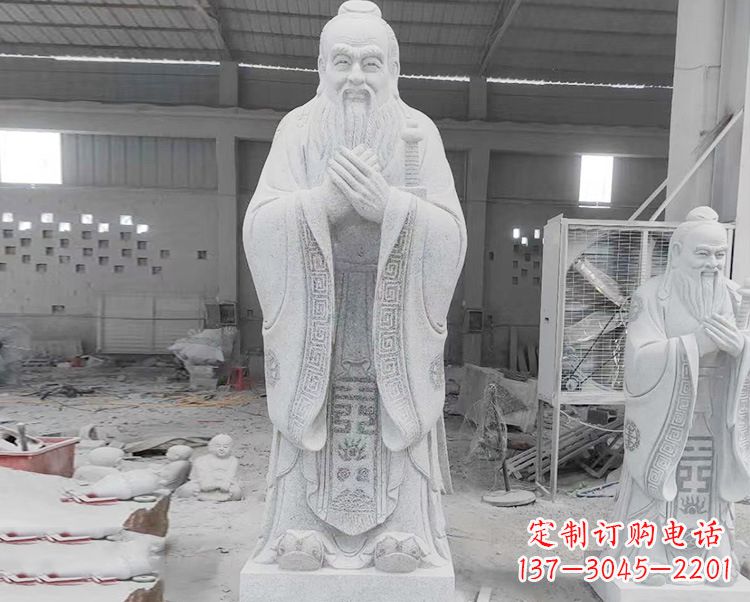 河南精美的孔子雕像,精雕细琢,彰显文明之美