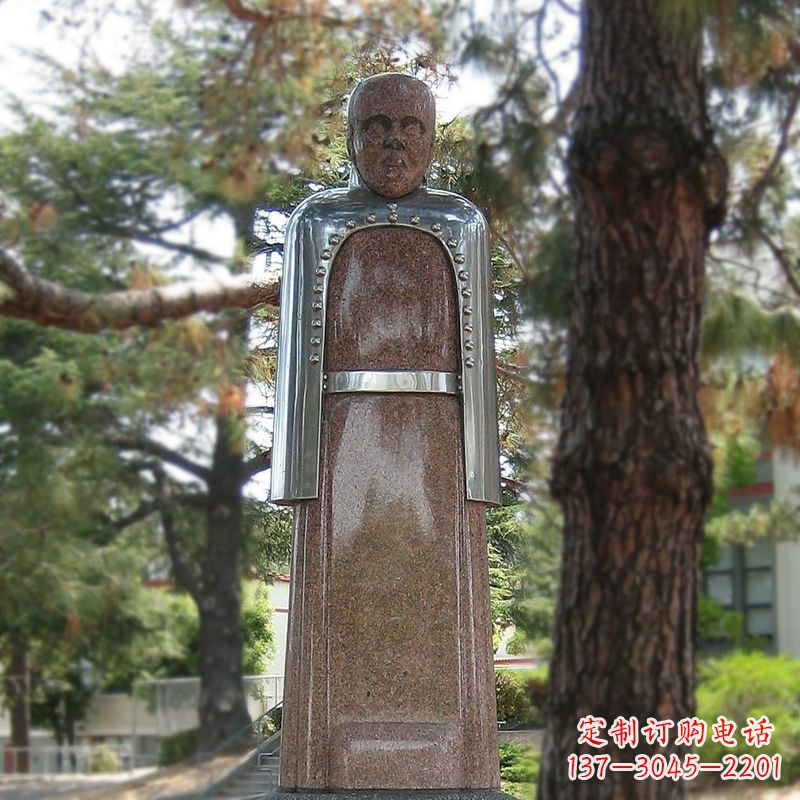 河南纪念伟大的名人:路易斯·巴斯德抽象雕像