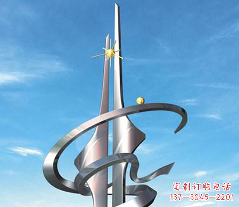 河南螺旋飘带广场雕塑,精美而出众