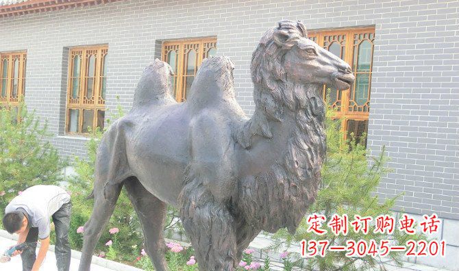 河南精美的骆驼铜雕,提升您的公园气质