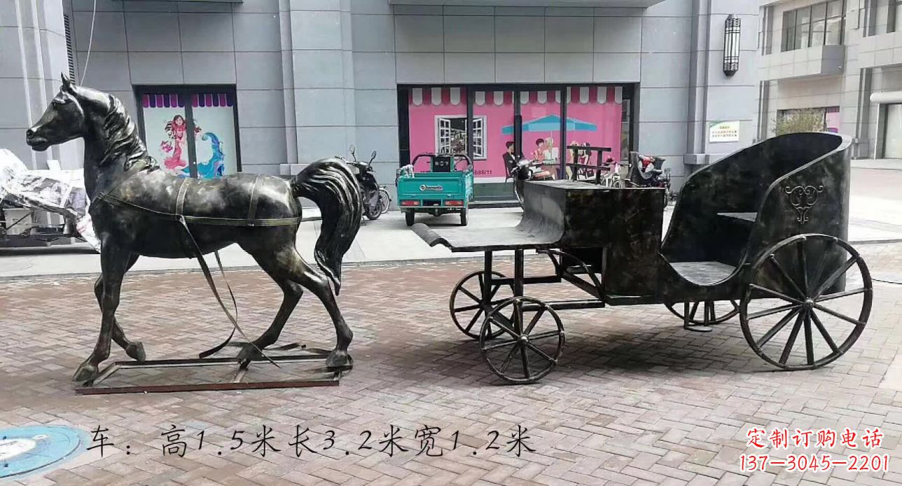 河南古典马车雕塑,精致传承礼仪之魂