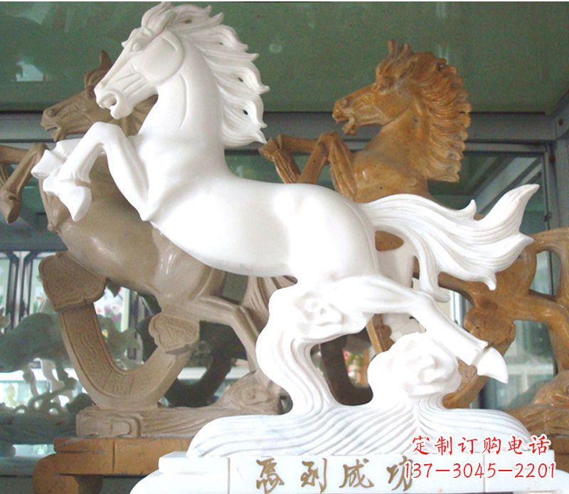河南精美马到成功景观石雕