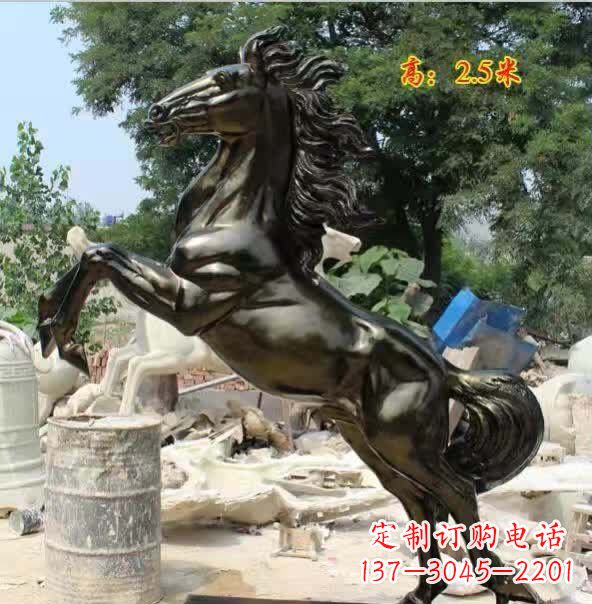 河南马到成功铜雕 (2)