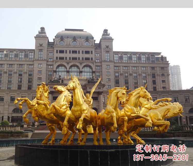 河南马动物铜雕,令您流连忘返