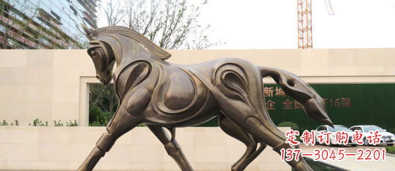 河南马动物铜雕塑