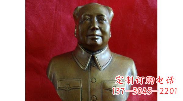 河南毛主席伟人胸像铜雕,精美纳米工艺制作
