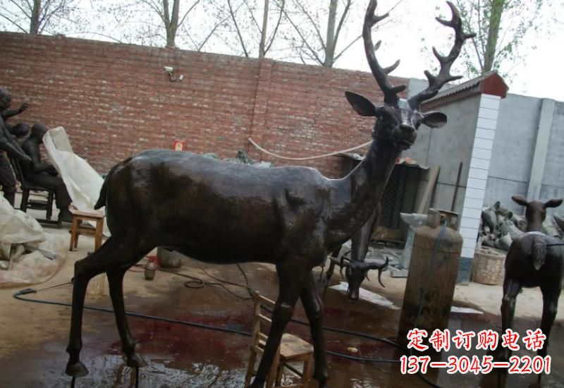 河南唯美的梅花鹿铜雕,让你的家中添彩更有情调