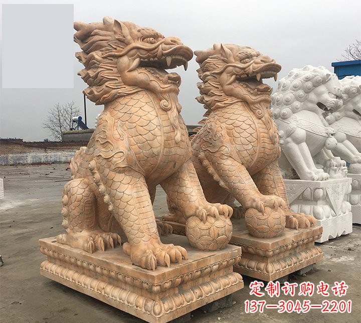 河南麒麟石雕,雕刻精美,让您眼前一亮