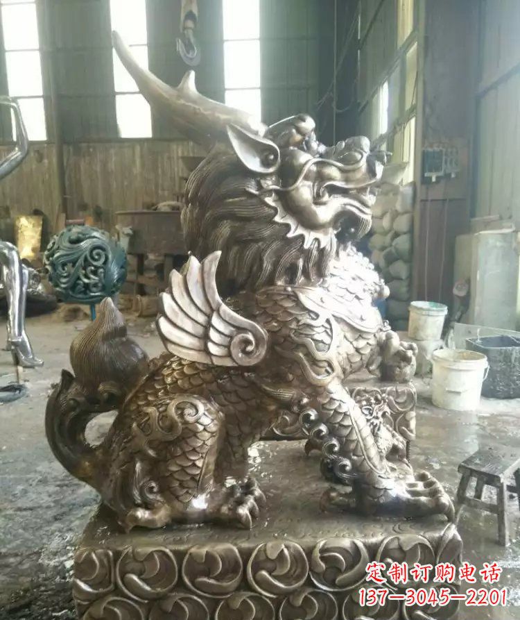 河南精美的麒麟雕塑--专属于你的艺术装饰