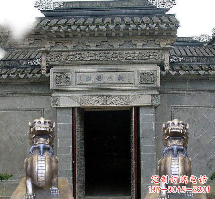 河南领雕塑定制的貔貅雕塑,展现祥和福禄