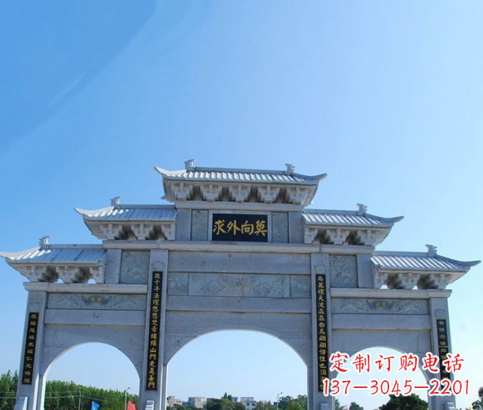 河南手工精美石牌坊雕塑,让您的空间更加美观!