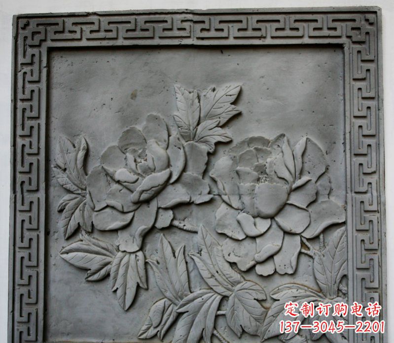 河南牡丹青石浮雕雕塑-精美的永久装饰