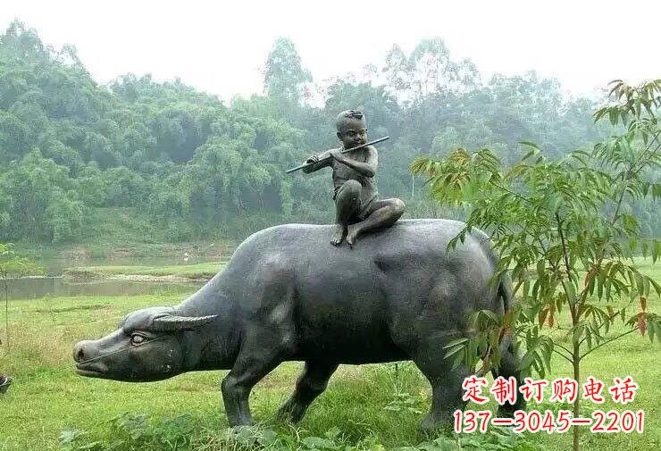 河南艺术精美的牧童铜雕