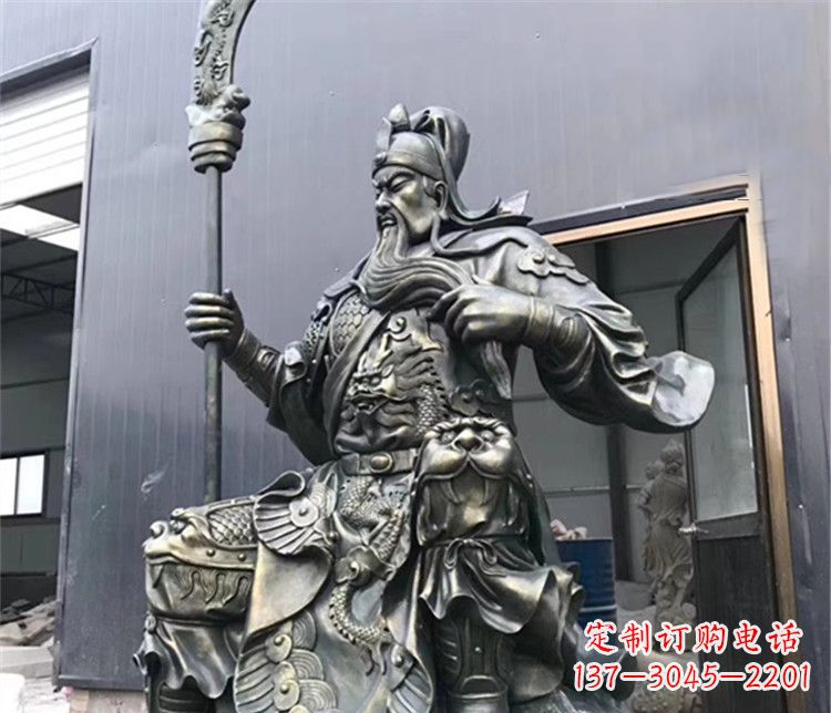 河南高雅典雅的关公铜雕
