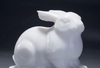 河南精致汉白玉兔子雕塑