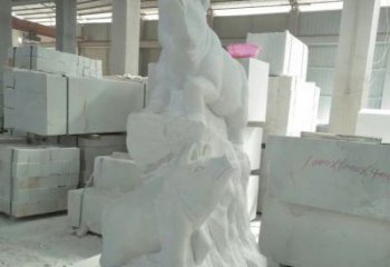 河南瑞颜祥彩汉白玉生肖猪雕塑