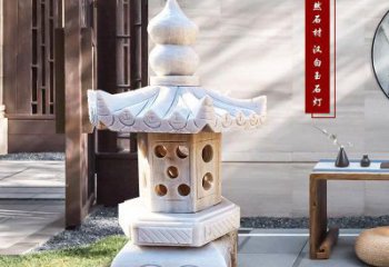 河南中领雕塑-经典经典汉白玉灯笼园林雕塑