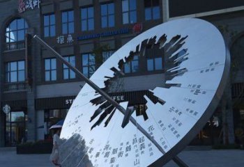 河南传统与现代完美结合的户外日晷雕塑