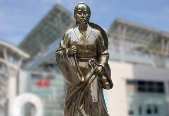 河南华佗仿铜雕塑，雕刻技艺精湛