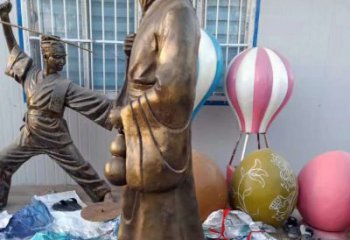 河南传承中医华佗的传奇—华佗名医铜雕