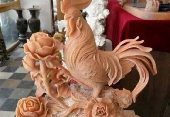 河南国家元素：吉祥如意公鸡石雕