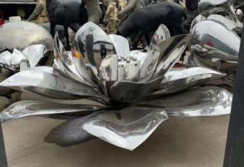 河南镜面不锈钢荷花雕塑，精致优雅演绎着无限美丽