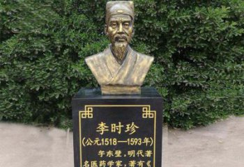 河南高贵典雅的李时珍肖像铜雕