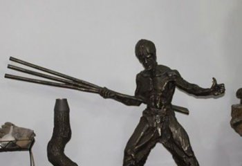 河南海量李小龙铜雕尽显功夫之美
