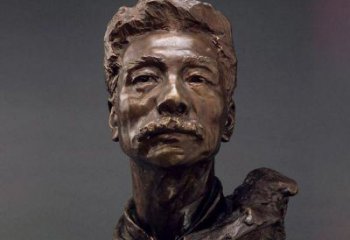河南鲁迅校园名人铜雕，展现鲁迅文学精神