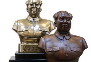 河南定制你的名人铜雕毛主席胸像