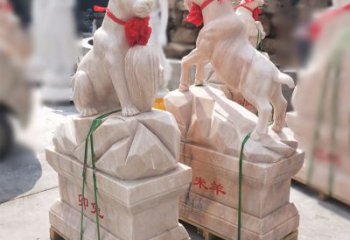 河南卯兔·晚霞红12生肖石雕兔雕塑