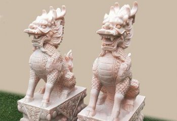 河南门口看门神兽麒麟石雕