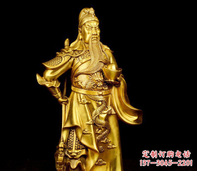 河南关公铜雕,传承古典传统