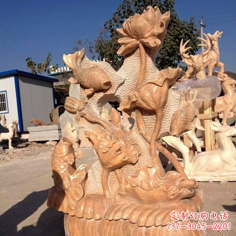 河南精美而独特的莲花石雕展现家居美学