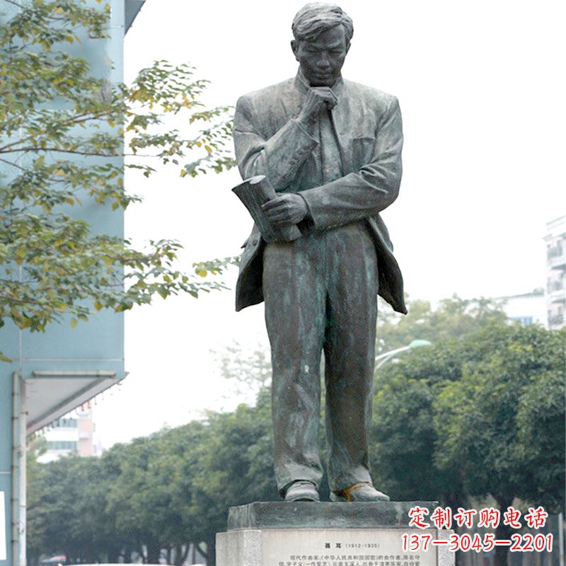 河南聂耳铜雕塑像