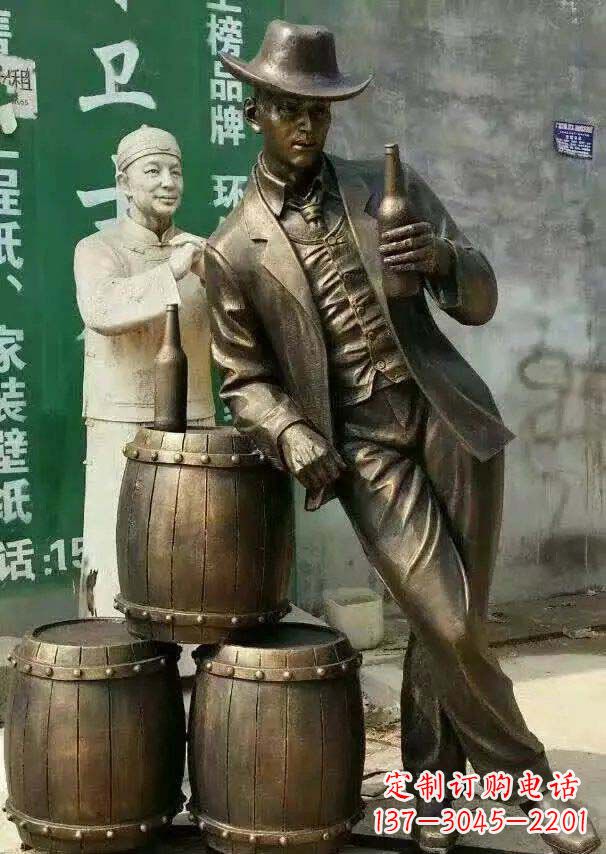 河南精美高雅的牛仔铜雕
