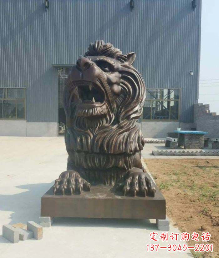 河南精美的欧式狮子铜雕