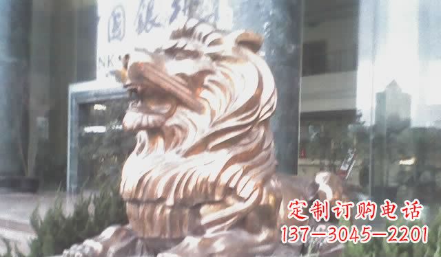 河南中领雕塑:精致狮子铜雕